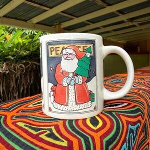 Vintage Christmas mug Santa xmas‎ holiday decor